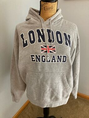 Goldmedal  'London England' Pullover Hoodie with Flag Graphic Men Size L